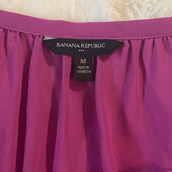 Banana Republic Magenta Raglan Blouse - Picture 3 of 5